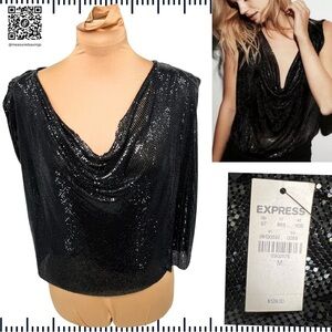 Express  - NWT Medium - Black Chainmail Top - New with Tags - 2017
